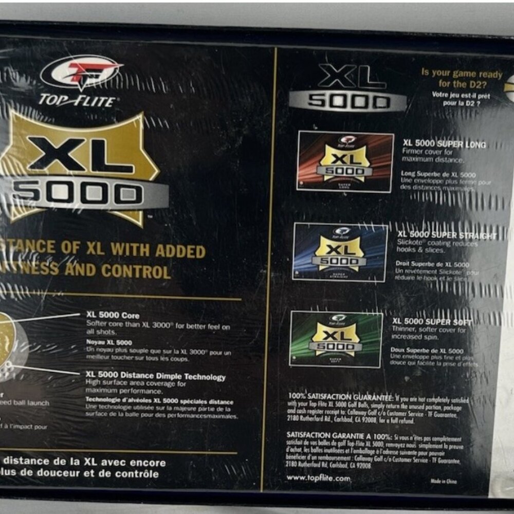 SEALED Top Flite XL 5000 Super Straight Golf Balls 15 Balls New - Picture 2 of 3